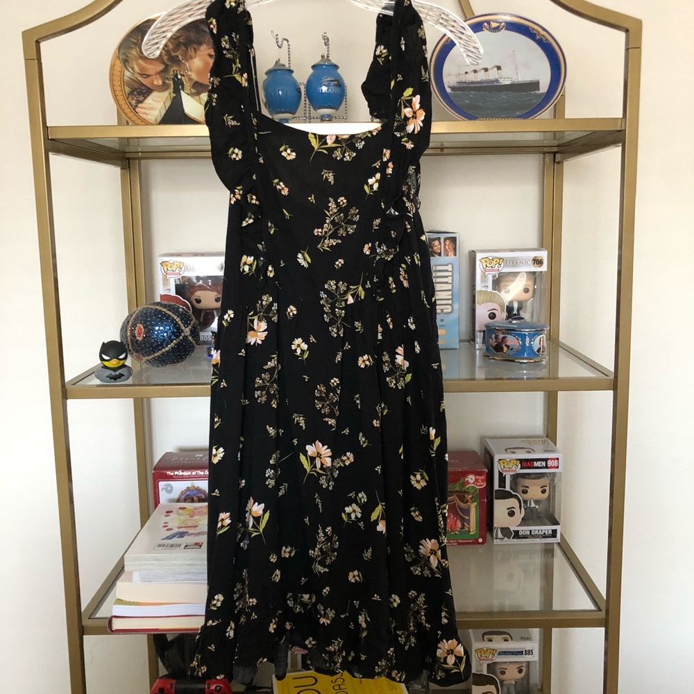 Wild Fable Black Floral Mini Sundress